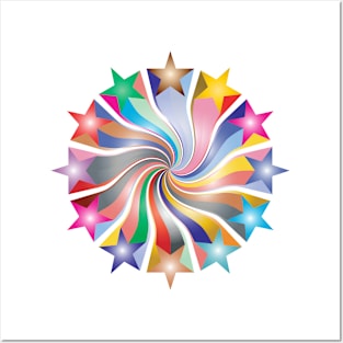 Starburst in prismatic colourful design 1 Posters and Art